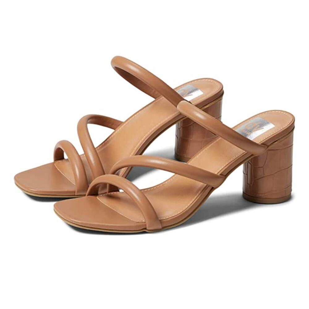 Dolce Vita Women's Myla Strappy Block-Heel Sandals, Cafe Size 10M